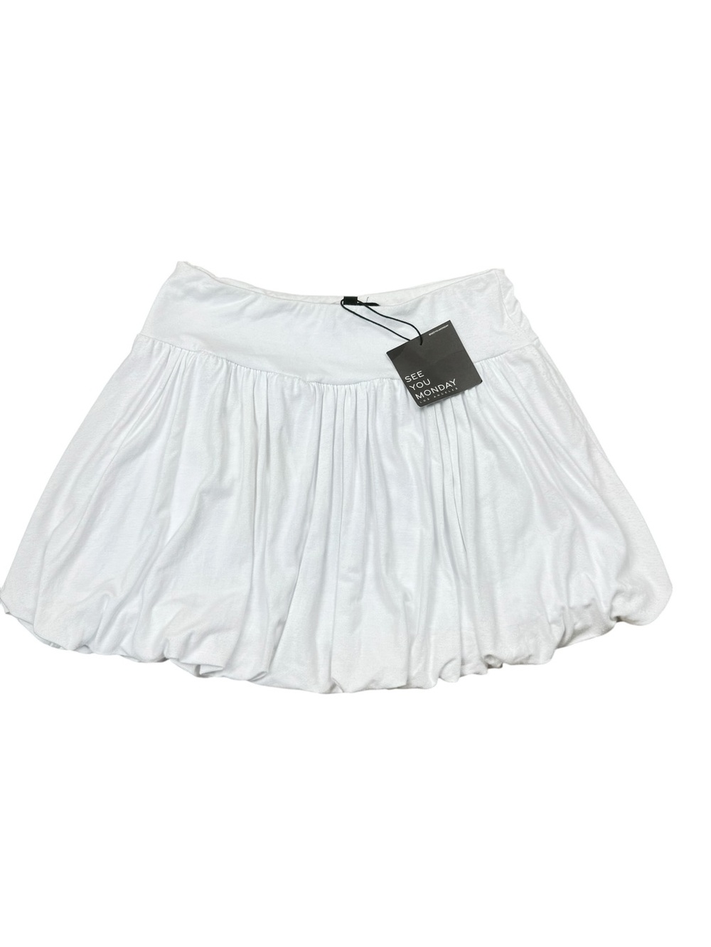 NWT See You Monday White Bubble Balloon Mini Skirt Size Medium Balletcore